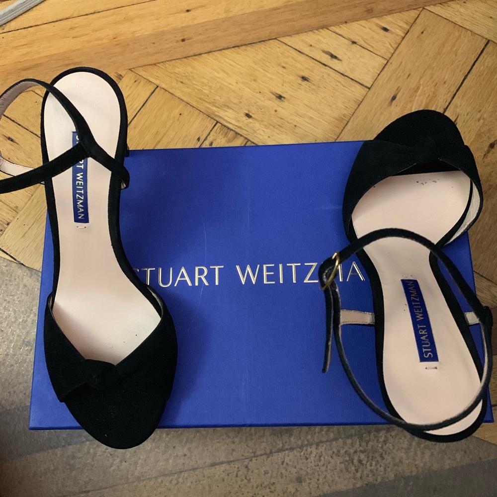 NWT🌸 Stuart Weitzman Gloria Knotted Suede Sandals - Picture 3 of 8
